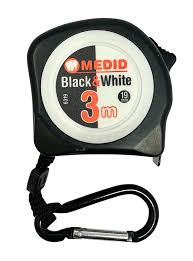 FLEXOMETRO BLACK&WHITE DE 3 Y 5 M