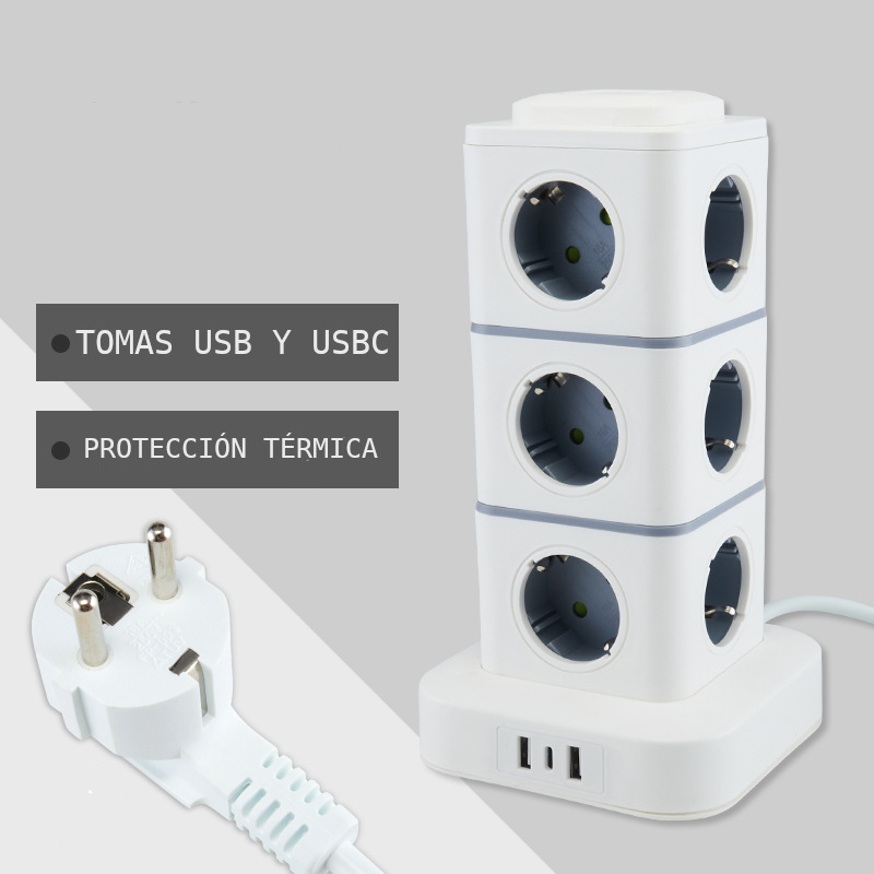 REGLETA DE ENCHUFES VERTICAL