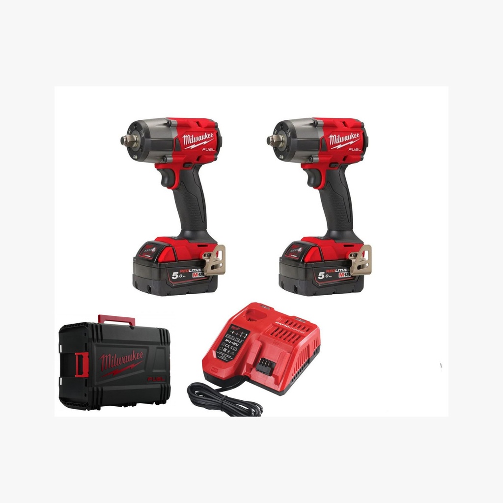 KIT LLAVE IMPACTO 1/2 M18FMTIW2F12+1/2 M18FMTIW2F12+2BATERIAS+1CARGADOR