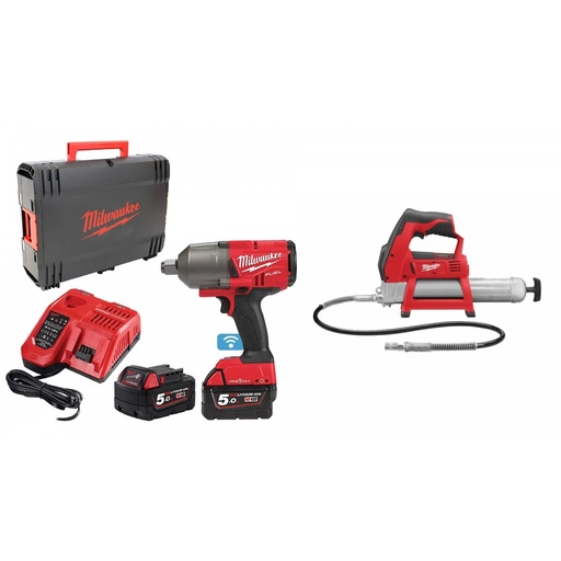 [P0000022] KIT LLAVE IMPACTO 3/4 M18ONEFHIWF34+ENGRASADORA M18GG+2BATERIAS+1CARGADOR